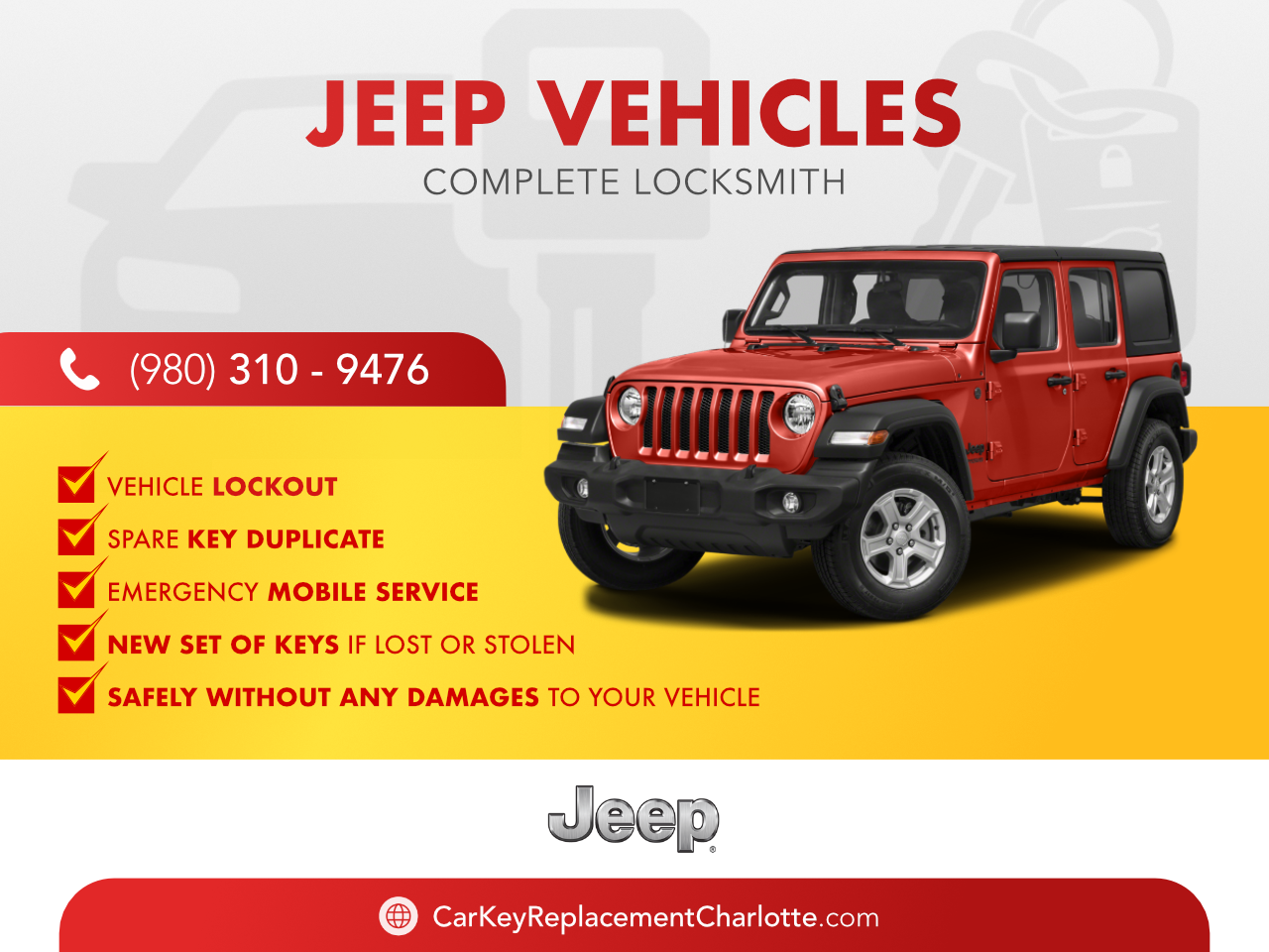 JEEP, auto locksmith, vehicles, car key replacement, charlotte, car locksmith, car keys, vehicle lockout, emergency locksmith service